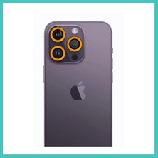Ny Joy iPhone 12 Pro Uyumlu Neon Fosforlu Kamera Lens - Sarı Nyjoybz
