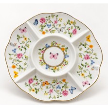 Easy Life Collection's Dancing Butterflies Porselen Sunumluk - 25,5 cm