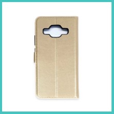 Ny Joy Samsung Galaxy J5 Uyumlu Trend S Plus Kapaklı Kılıf - Gold Nyjoybz
