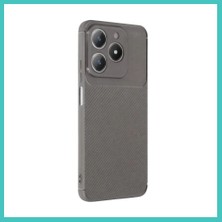 Ny Joy Realme C61 Uyumlu Kılıf Auto Focus Karbon Kapak - Gri Nyjoybz