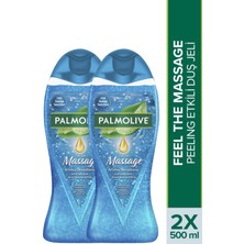 Palmolive Aroma Sensations Feel The Massage Peeling Etkili Duş Jeli 500 ml x2 Doğal Yağ ve Aloe Vera +