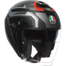 Die Grup Tr Irides Motosiklet Kaskı Açık Kask Zurigo Matt Black Grey S