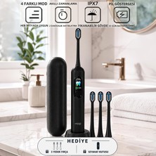 Die Grup Tr Oral B8 Care Şarj Edilebilir Diş Fırçası Siyah + Toplam 4 Adet Fırça Başlık