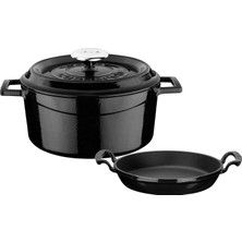 Die Grup Tr Yuvarlak Döküm 24CM Trendy Serisi Tencere & Döküm 20CM Sahan Set - Şef Standartlarında Premium Set