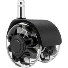 Die Grup Tr Premium Sessiz Ofis Koltuğu Tekerleği,5 ADET,11MM Standart Ölçü, 50MM Çap,siyah, Sessiz Hareket