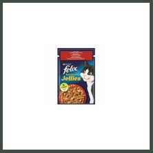 Felix Pouch Sensation Jellies Sığır Etli ve Domatesli Yetişkin Kedi Konservesi 85 gr Nhr