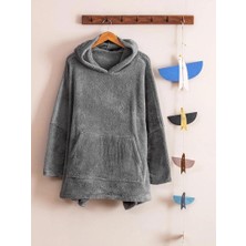 Die Grup Tr Wellsoft Çocuk Giyilebilir Battaniye Unisex Oversize Antrasit