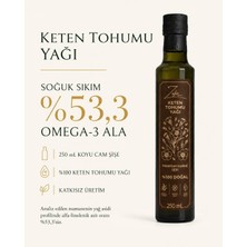 Die Grup Tr Soğuk Sıkım Keten Tohumu Yağı 250 ml | Analizli |%53,3 Omega-3 Ala | Zafir Natural