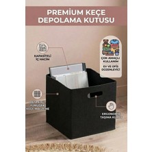 SİYAH Keçe Kutu Organizer/ dolap çekmece düzenleyici KEÇE KUTU 30X30