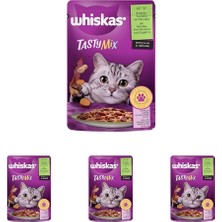 Die Grup Tr Pouch Tastymix Sos Içinde Kuzulu Tavuklu ve Havuçlu Yetişkin Kedi Konservesi 85 gr (4 Paketi)