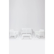 Die Grup Tr Sandalie Lara 2+1+1+S Mindersiz Bahçe ve Balkon Takımı