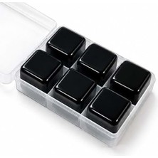 Die Grup Tr Paslanmaz Çelik Viski Taşı 6'li Set - 9,5x6,2cm