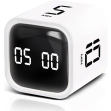 Die Grup Tr Gt-1 Pomodoro Zamanlayıcı Küp, Flip Timer, Öğrenci Kronometresi & Ders Çalışma Saati, 5/10/30/60 Dk + Özel Geri Sayım, Usb-C Şarjlı, Sessiz/titreşimli Alarm, Mutfak/ofis - Beyaz
