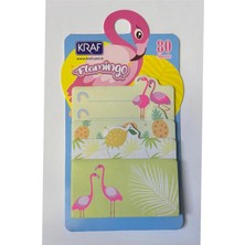 Die Grup Tr Yapışkanlı Not Kağıdı Set Flamingo Temalı 20 Yaprak x 4 Adet