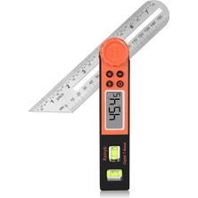 Die Grup Tr Dijital Açı Bulucu Açı Ölçer, 0-360 Derece T-Konik Ölçüm Cihazı ve Açıölçer, Yatay Dikey Kabarcıklı ve Tam LCD Ekran, Ahşap Işleme, Metal Işleme, Yapı Için