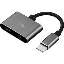 Die Grup Tr Adp-07 Type-C 3.5mm Kulaklık ve Pd Şarj Dönüştürücü Adaptör