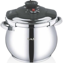 Die Grup Tr 5109 Indüksiyonlu Düdüklü Tencere, 22 Cm, 7,0 Litre, Gümüş Gövde, Siyah Detay 152.5109.07.SILVER