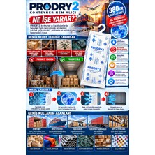 Die Grup Tr Prodry 2 Jel Formüllü Askılı Nem Alıcı Konteyner, Tır ve Kargo Için Rutubet ve Yoğuşma Önleyici 5 Paket 1900 gr