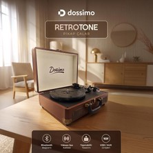 Die Grup Tr Retrotone Bt+Aux+Usb Destekli Yedek Iğneli Kahverengi Pikap Çalar DS-R100