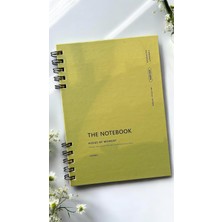 Die Grup Tr Spiralli 80 Yaprak Kareli A5 Defter, Not Defteri, Okul Defteri, 4 Farklı Renk Seçeneği (03 Olive Green)