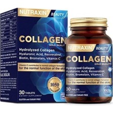 Die Grup Tr Beauty Gold Collagen, 30 Tablet, Hidrolize Kollajen, Hyaluronik Asit, Resveratrol, Biotin, Bromelayn, C Vitamini