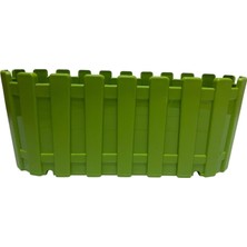 Die Grup Tr Plastik Balkon Saksısı, Yeşil, Dikdörtgen, Çit Desenli, Iç ve Dış Mekan Kullanımı Için 28X12