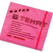 Die Grup Tr Yapışkanlı Not Kağıdı 75X75 Mm, Fosforlu Pembe