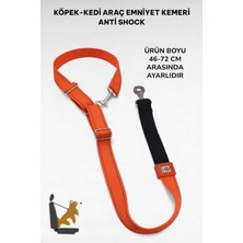 Die Grup Tr Evcil Hayvan Araç Emniyet Kemeri Köpek Emniyet Kemeri Araba Oto Aksesuar Kedi Köpek Emniyet Kemeri Turuncu-Tek Ebat