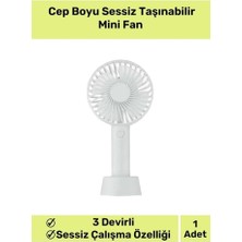 Die Grup Tr Premium Cep Boyu Sessiz Taşınabilir Mini Fan USB Şarjlı Pervaneli Soğutucu Küçük El Vantilatörü