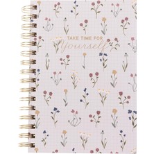 Die Grup Tr Ciltli Spiral Günlük | Zarif Çiçek Tasarımı | Birinci Sınıf Kağıt | Defter | Günlük | Listeler | Kayıt Ay ve Tarih | Harika Hediye | 160 Çizgili Sayfa | 15,88 cm x 21,04 cm