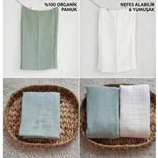Die Grup Tr Derycollection 3 Katlı Muslin Bebek Örtüsü 100% Pamuk 90X100 cm 2'li Set