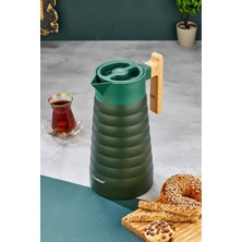 Die Grup Tr Bambu Saplı 2 Litre Paslanmaz Termos, Çift Kat Çelik, Yeşil