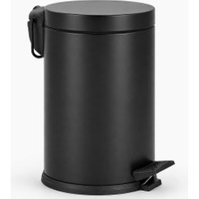 Die Grup Tr 12 Litre Siyah Çöp Kovası - 24.5 x 35.5 Cm, Çıkarılabilir Kovalı Çöp Kutusu, Çöp Sepeti, Sızdırmaz, Koku Hapseder, Banyo, Mutfak, Yemek Odası, Çelik Çöp Kovası