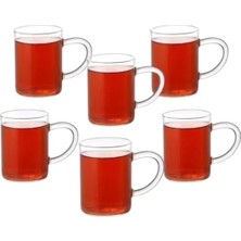 Die Grup Tr Termisil Borosilikat Kulplu Çay ve Kahve Bardağı 6'li Set 200 ml