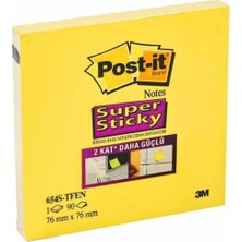 Die Grup Tr Super Sticky Yapışkanlı Not Kağıdı, 76X76 Mm, Sarı, 90 Yaprak