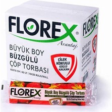 Die Grup Tr Florex 60 Litre Büzgülü Lavanta Kokulu Çöp Torbası Poşeti / 65 x 70 Cm. - 10X25 Rulo/koli