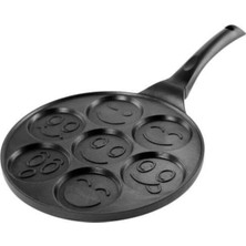 Die Grup Tr Döküm Granit Kaplama Emoji Pankek Tavası Pancake Siyah 28CM