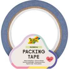 Die Grup Tr 55025 - Paket Bandı Make It Iconıc, 4,8 cm x 25 M, Mavi Ikonik Motifli Kahverengi Yapışkan Bant, Süsleme ve Dekorasyon Için