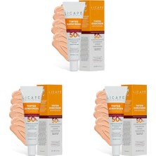Die Grup Tr Yüksek Koruma Tinted (Kapatıcı) 50 Spf Güneş Kremi (3 Paketi)