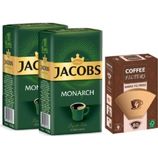 Die Grup Tr Jacobs Monarch 250 gr Filtre Kahve 2li + Coffee Filters Filtre Kahve Kağıdı 1/4 80LI