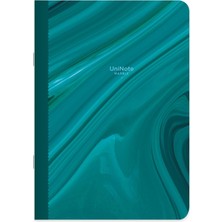 Die Grup Tr Noktalı Tel Dikişli Kuşe Kapak Uninote Marble Defter Yeşil 18,5X26