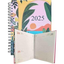 Die Grup Tr 2025 Ajanda Spralli Sert Kapak 1 Adet 17X24 cm Telli Ajanda 2025 Çizgili Ajanda Günlük Planlayıcı Termo Kapak Ofis Okul Büro Turuncu