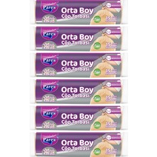 Die Grup Tr Büzgülü Çöp Torbası Vanilya Kokulu Orta Boy 15'li 55 x 60 cm Altılı Paket