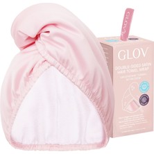 Glov Double-Sided Satin Hair Towel Wrap Pink Pembe