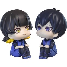 Die Grup Tr 2 Adet Isagi Yoichi+Bachira Meguru Figürü Anime Heykelcik 3.9 '' Pvc Sevimli Isagi Yoichi Versiyonu Aksiyon Figürü Modeli Kek Topper Koleksiyon Heykeli