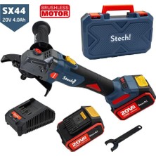 Die Grup Tr Stechend SX44-2X4.0 Çift Akülü Kömürsüz Avuç Taşlama 125MM 20V 4.0AH