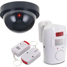 Die Grup Tr LR-NG300 Ev Hırsız Alarm Sistemi, Caydırıcı Sahte Dome Kamera Destekli Hırsız Alarm Sistemi, Harekete Duyarlı Kumandalı Alarm