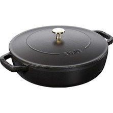 Die Grup Tr 405114730 Chistera Kapaklı Sığ Döküm Tencere, 24 Cm, Siyah