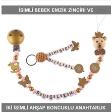 Die Grup Tr Isimli Bebek Emzik Zinciri ve Iki Isimli Anahtarlık Seti