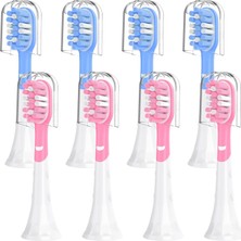 Die Grup Tr Philips Sonicare 6032/94 6321 6340 6042 6320 6330 Için Çocuk Yedek Başlıkları, 3+ Yaşında Yürümeye Başlayan Yumuşak Elektrikli Diş Fırçası Kompakt, Erkek Kız Çocuk Fırça Kafası, 8'li Paket